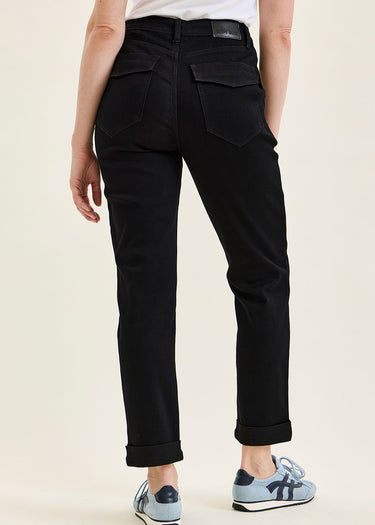 DENIM PANT *MISSY* BLACK HIGH WAISTED AURORA WEEKENDER