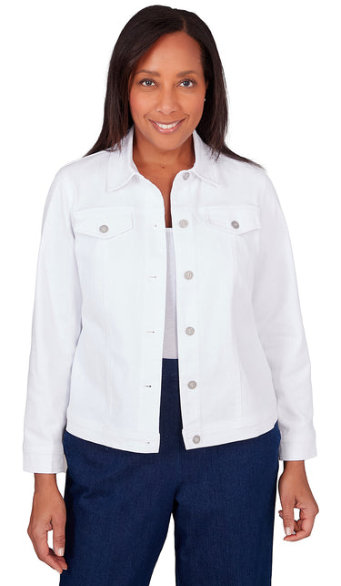 JACKET *MISSY* MEDIUM AND WHITE DENIM