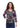 TOP *PLUS* PURPLE MULTI VELMA BUTTON POCKET 3/4 SLEEVE