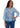 TOP *MISSY* BLUE IKAT PATCHWORK