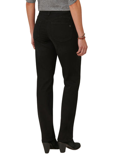 "Ab"solution® Petite Straight Leg Black Jeans