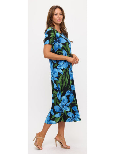 DRESS *PLUS* TURQUOISE LONG S/S