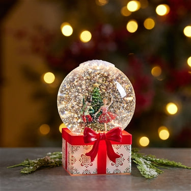 LED SNOW GLOBE WITH BALLRINA AND SOLDIER