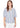TOP *PETITE* BRIGHT NAVY WHITE SPLIT NECK ELBOW SLEEVE