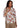 TOP *PLUS* TAN MULTI LEAF PRINT KNIT