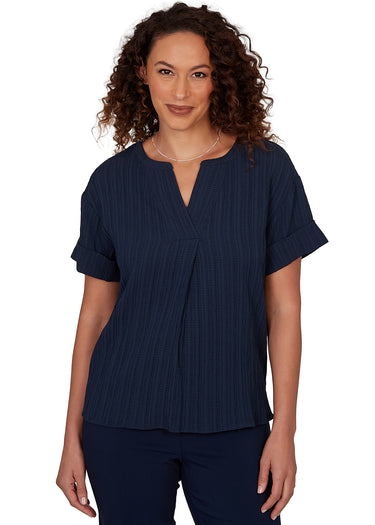 TOP *PLUS* SOLID TEXTURED CRINKLE