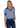 SWEATER *PETITE* COBALT IVORY COLLARED TWO TONE