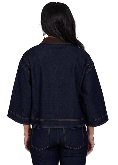 JACKET *PLUS* SUPER DARK INDIGO LIGHTWEIGHT STRETCH DENIM