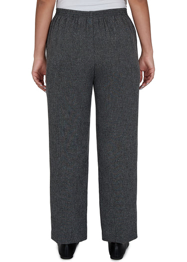 PANT *PETITE* BLACK WHITE PROPORTIONED SHORT