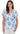 TOP *PLUS* WHITE MULTI FRENCH ROSE PRINT