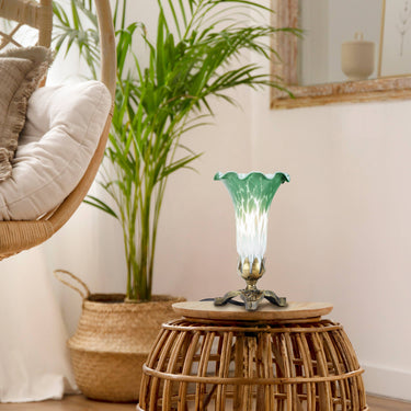 WHITE & GREEN LILY LAMP