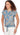 TOP *MISSY* REAL TEAL MULTI LORAL TIE FRONT