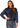 SWEATER *PETITE* NAVY LIGHT BLUE LONG SLEEVE MOCK NK ARGLE