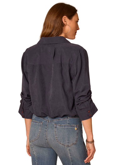 SHIRT *MISSY* ORION BLUE COLLARED BUTTON DOWN