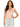 TOP *MISSY* PAPAYA CROCHET V-NECK SURPLUS