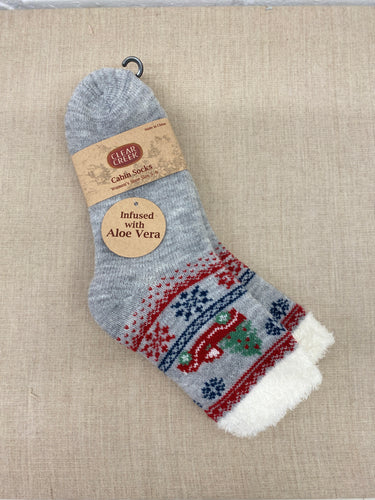 SOCKS CHRISTMAS ALOE INFUSED