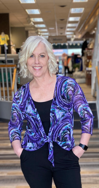 JACKET *MISSY* PRINT SHORT BOLERO 4 COLORS
