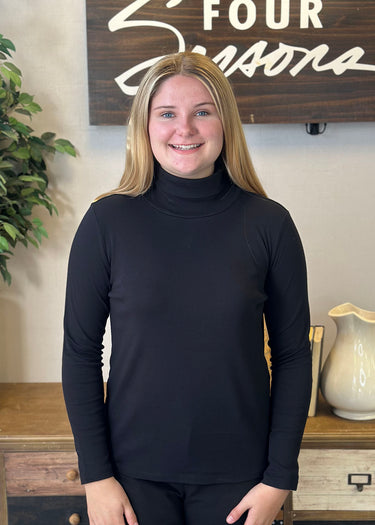 TOP *MISSY* LONG SLEEVE TURTLENECK INTERLOCK 3 COLORS