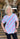 TOP *PETITE* ICE PINK BLUE JIGSAW STRIPE SS