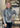 TOP *PETITE* PEWTER ACID WASH THERMAL PRINT MOCK LONG SLEEVE