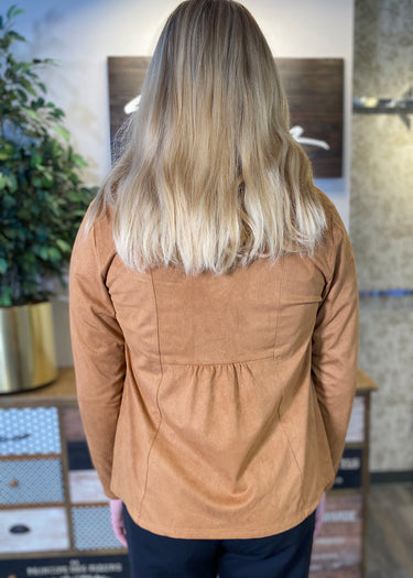 JACKET *MISSY* MARIAH SUEDE POCKETS LONG SLEEVES 2 COLORS