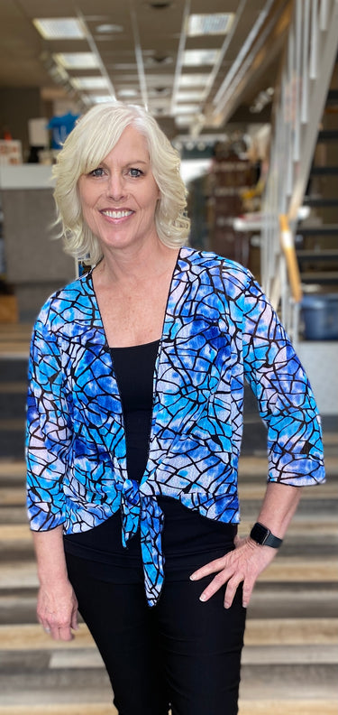 JACKET *MISSY* PRINT SHORT BOLERO 2 COLORS