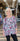 TOP *MISSY* ROSE GREY BLACK KYLIE PAISLEY PRINT 3/4 SLEEVE