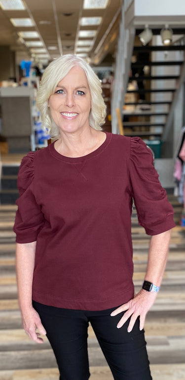TOP MISSY MAXINE BRUSH FLEECE