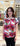 TOP MISSY PRINT CRINKLE CREPE SHORT SLEEVE