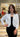 CARDI *PETITE* WHITE SHRUG CIRCLE PLKT