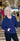 JACKET *MISSY* NAVY MIA SOLID LINEN BTN FRONT