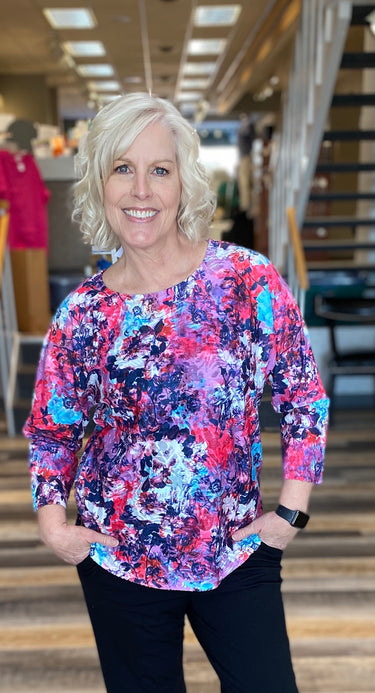 TOP *PETITE* PRINT TEXT DOLMAN 3 COLORS