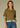 SWEATER *MISSY* GREEN AQUA W/CONTRAST TIPPING