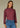 TOP *MISSY* ROSE BUD ZINFANDEL LONG SLEEVE MOCK NECK COLOR BLOCK