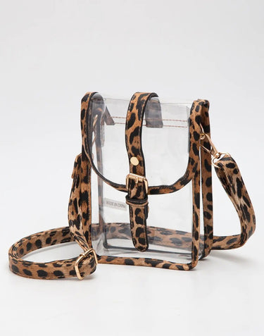 CLEAR CROSSBODY STADIUM BAG - 4 COLORS