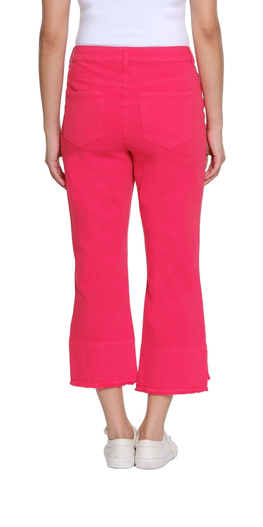 Garment-Dyed Stretch Denim Crop Pant