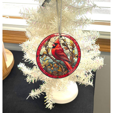 CARDINAL WINDOW ORNAMENT