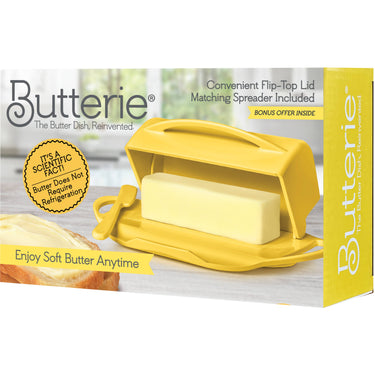 SUNFLOWER YELLOW BUTTER DISH