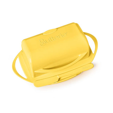 SUNFLOWER YELLOW BUTTER DISH