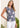 TANK *MISSY* NAVY TAUPE IVORY FLORAL KEYHOLE RUFFLE