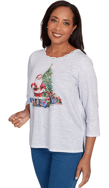 TEE *PLUS* GRAY SANTA & TREE