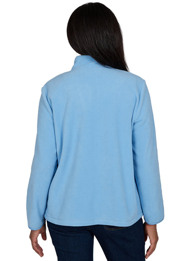 JACKET *PLUS* SKY BLUE ZIP FRONT W/QUILT YOKE