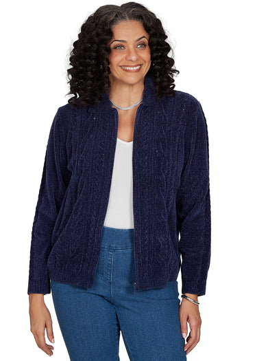 SWEATER *MISSY* ZIP CARDIGAN 4 COLORS