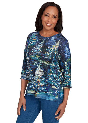 TOP *MISSY* NAVY STARRY NIGHT