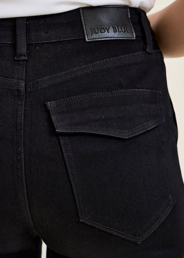 DENIM PANT *MISSY* BLACK HIGH WAISTED AURORA WEEKENDER