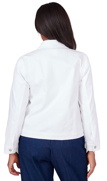 JACKET *MISSY* MEDIUM AND WHITE DENIM