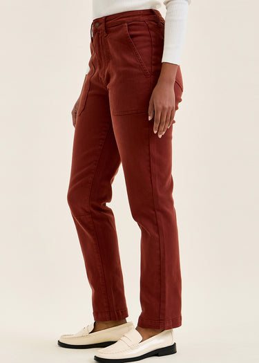 PANT *MISSY* ORANGE DENIM HIGH WAIST AURORA WEEKENDER
