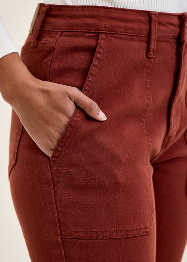 PANT *MISSY* ORANGE DENIM HIGH WAIST AURORA WEEKENDER