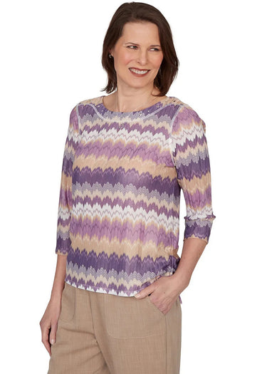 TOP *PETITE* AMETHYST CHEVRON