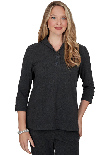 TOP *PLUS* VNECK RIB PULLOVER 2 COLORS